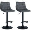 2er Set Barhocker Jerry Samt (Farbe beige, Gestell Farbe chrom)