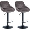 Sada 2 sametových barových židlí Lazio