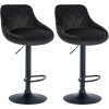 Sada 2 sametových barových židlí Lazio