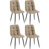 Sada 4 jídelních židlí Antibes látka