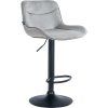 Barhocker Vonore Samt (Farbe creme, Gestell Farbe chrom)