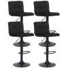4er Set Barhocker Feni Samt (Farbe blau)
