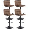 4er Set Barhocker Feni Samt (Farbe blau)