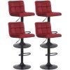 4er Set Barhocker Feni Samt (Farbe blau)