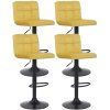 4er Set Barhocker Feni Samt (Farbe blau)
