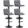 4er Set Barhocker Feni Samt (Farbe blau)