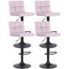 4er Set Barhocker Feni Samt (Farbe blau)
