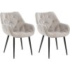 Sada 2 židlí Tanna velvet