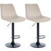 Sada 2 sametových barových židlí Toni