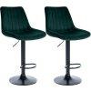 Sada 2 sametových barových židlí Toni