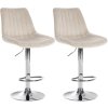 Sada 2 sametových barových židlí Toni