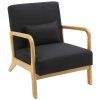 Sessel Hibbing Stoff (Farbe schwarz)