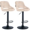 Sada 2 barových židlí Milet velvet