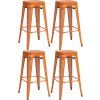 4er Set Barhocker Fletcher (Farbe orange)