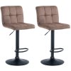 Sada 2 barových židlí Peru samet