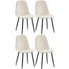 4er Set Esszimmerstuhl Baxter Samt (Farbe blau)