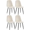 Sada 4 sametových jídelních židlí Baxter