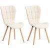 2er Set Esszimmerstuhl Elda (Farbe creme, Grundmaterial Stoff)