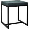 Sitzhocker Barci mit schwarzem Gestell (Farbe dunkelgrau, Grundmaterial Samt)