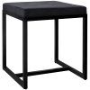 Sitzhocker Barci mit schwarzem Gestell (Farbe schwarz, Grundmaterial Samt)