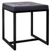Sitzhocker Barci mit schwarzem Gestell (Farbe schwarz, Grundmaterial Samt)