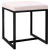 Sitzhocker Barci mit schwarzem Gestell (Farbe schwarz, Grundmaterial Samt)