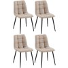 Sada 4 jídelních židlí Antibes imitace kůže