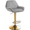 Barhocker Braga Gold Samt (Farbe dunkelgrau)