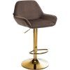 Barhocker Braga Gold Samt (Farbe dunkelgrau)
