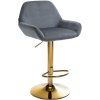 Barhocker Braga Gold Samt (Farbe dunkelgrau)