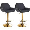 Sada 2 barových židlí Braga zlatý samet