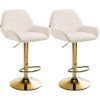 2er Set Barhocker Braga Gold Samt (Farbe dunkelgrau)