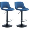 Sada 2 sametových barových židlí Camden
