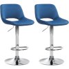 Sada 2 sametových barových židlí Camden
