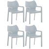 4er Set Stuhl Diva (Farbe dunkelgrau)