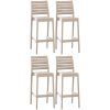 4er Set Barhocker Ares (Farbe schlamm)