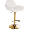 Zlatá koženková barová židle Braga