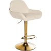 Zlatá koženková barová židle Braga