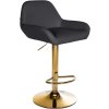 Zlatá koženková barová židle Braga