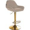 Barhocker Braga Gold Stoff (Farbe creme)