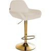Barhocker Braga Gold Stoff (Farbe creme)