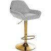 Barhocker Braga Gold Stoff (Farbe creme)