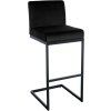 Barhocker Hopewell Samt (Farbe dunkelgrau)