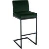 Barhocker Hopewell Samt (Farbe dunkelgrau)