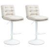 2er Set Barhocker Damar Samt (Farbe creme, Gestell Farbe schwarz)