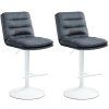 2er Set Barhocker Damar Samt (Farbe creme, Gestell Farbe schwarz)