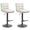 2er Set Barhocker Damar Samt (Farbe creme, Gestell Farbe schwarz)
