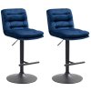 Sada 2 sametových barových židlí Damar