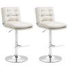 2er Set Barhocker Damar Samt (Farbe creme, Gestell Farbe schwarz)