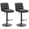 2er Set Barhocker Damar Stoff (Farbe creme, Gestell Farbe schwarz)